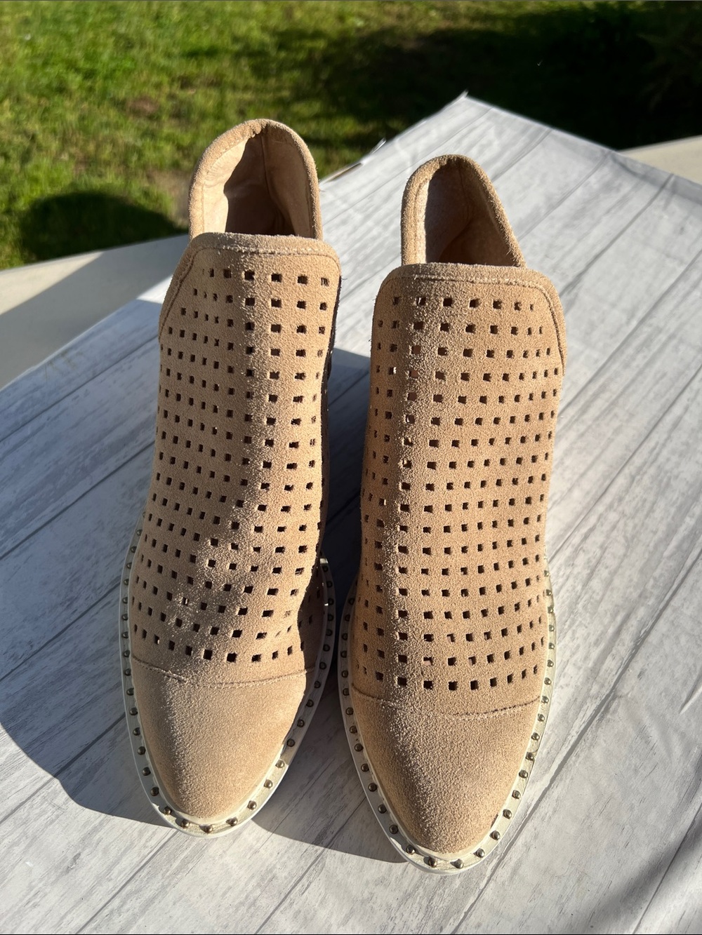 Cecelia New York Georgie Wedge Almond Toe Ankle Booties